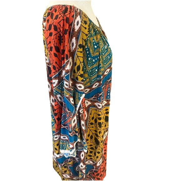 Lonesome Blouse Tunic Dress Womens Medium Multicolor Floral Off the Shoulder - Picture 3 of 10